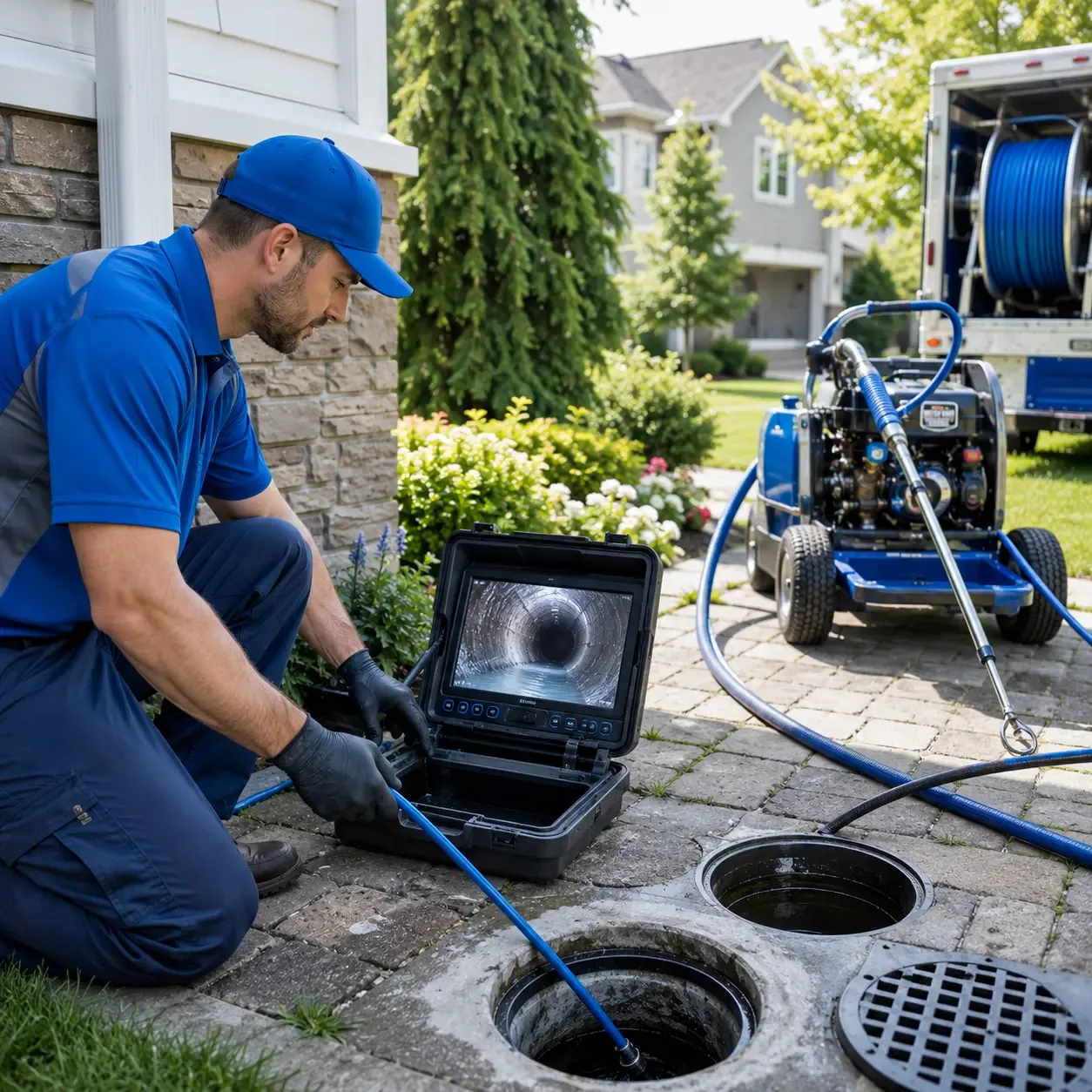 Outdoor drain cleaning professionals serving Andover, ME